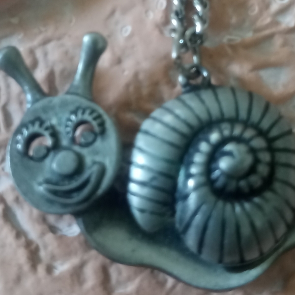 AJR CO. PEWTER SNAIL NECKLACE - Picture 2 of 6